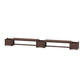 POLYWOOD 60" Nautical Straight Double Planter Bench Set — Mahogany