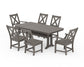 POLYWOOD Braxton 7-Piece Dining Set with Trestle Legs — Driftwood