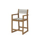 POLYWOOD EDGE Sling Counter Arm Chair — Natural / Birch Sling