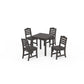 POLYWOOD Savannah Kids 5-Piece Dining Set — Vintage Coffee
