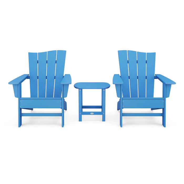 POLYWOOD Wave 3-Piece Adirondack Chair Set FREE SHIPPING