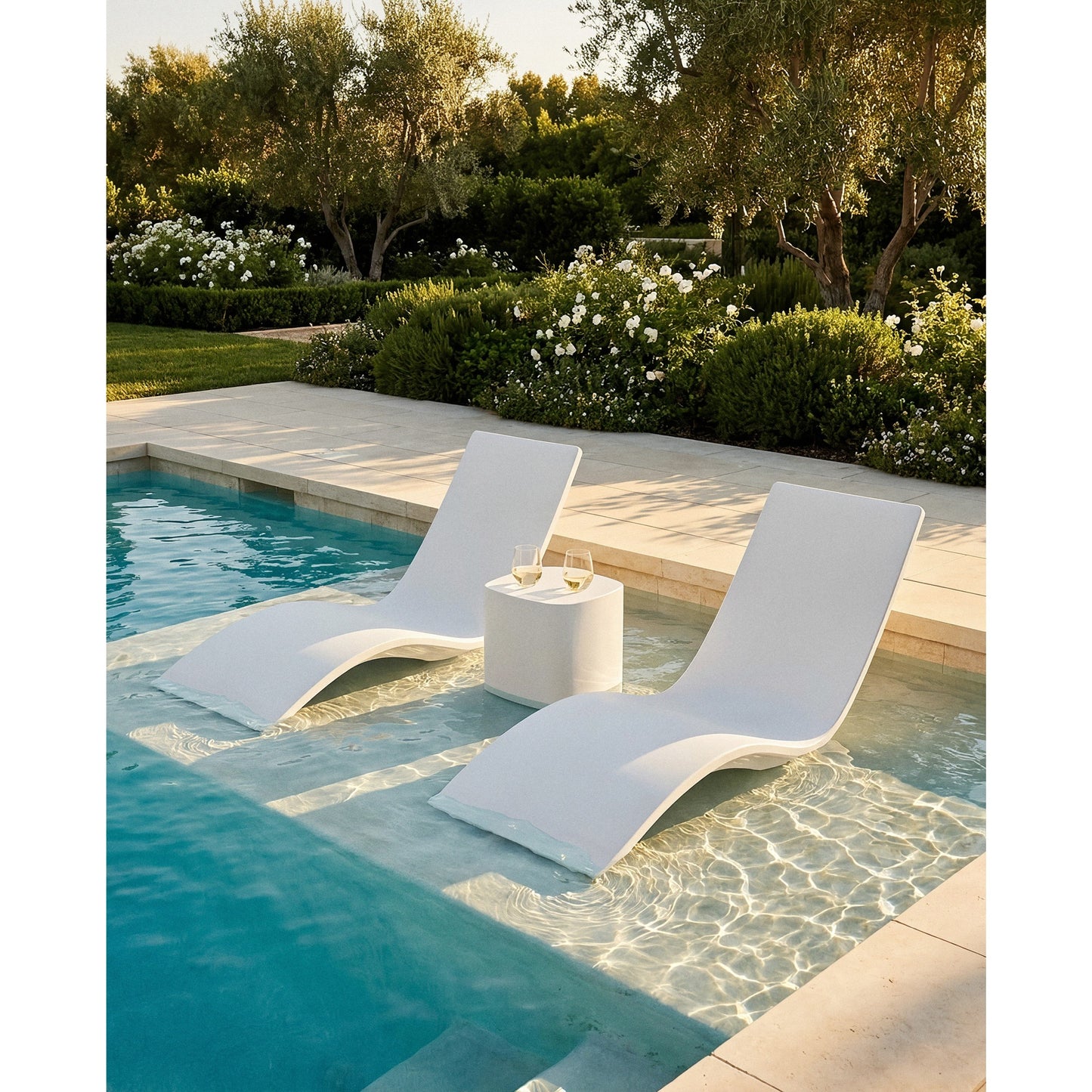 POLYWOOD Laguna In-Pool Side Table
