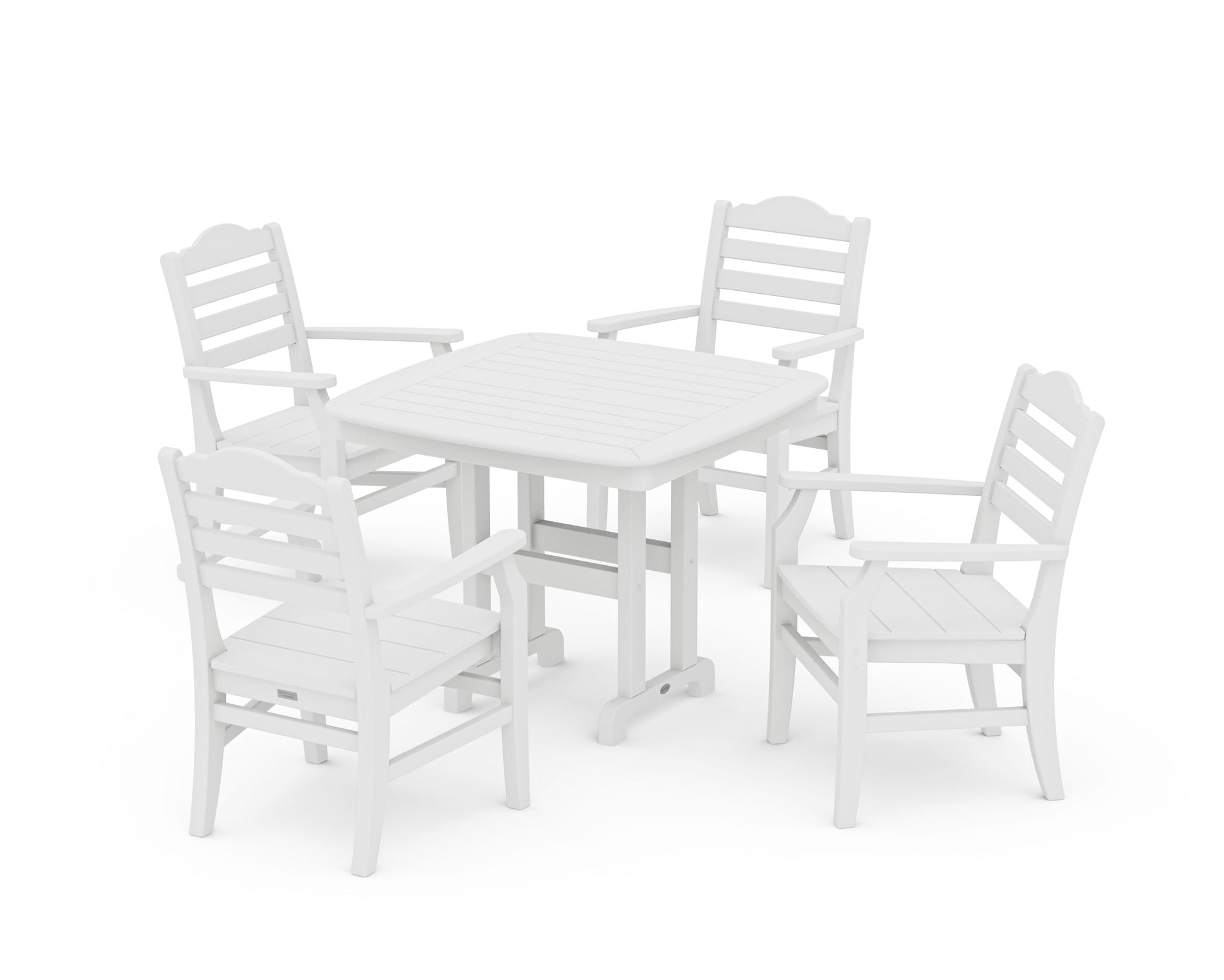 POLYWOOD Savannah 5-Piece Dining Set — White