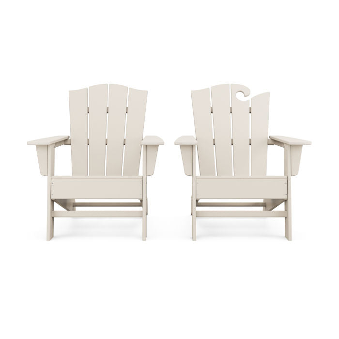 POLYWOOD Wave 2-Piece Adirondack Chair Set with The Crest Chair FREE SHIPPING