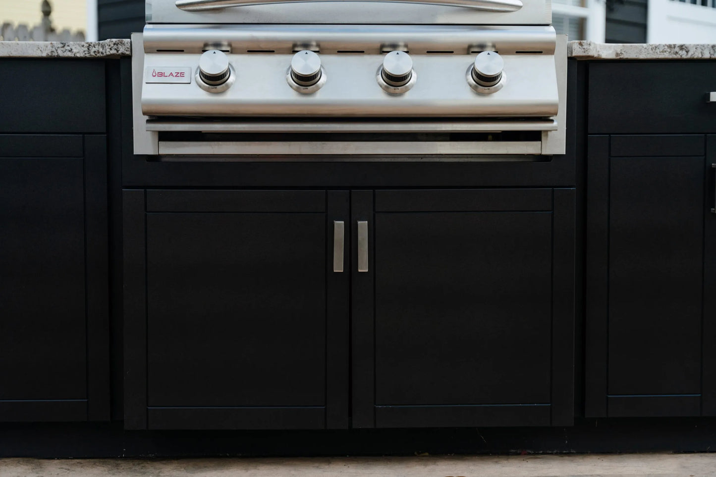 OPEN AIR OUTDOOR KITCHENS - L SHAPED (LARGE PREP AREA WITH SINK)