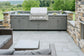 OPEN AIR OUTDOOR KITCHENS - STRAIGHT RUN (2 PREP AREAS WITH DRAWERS)