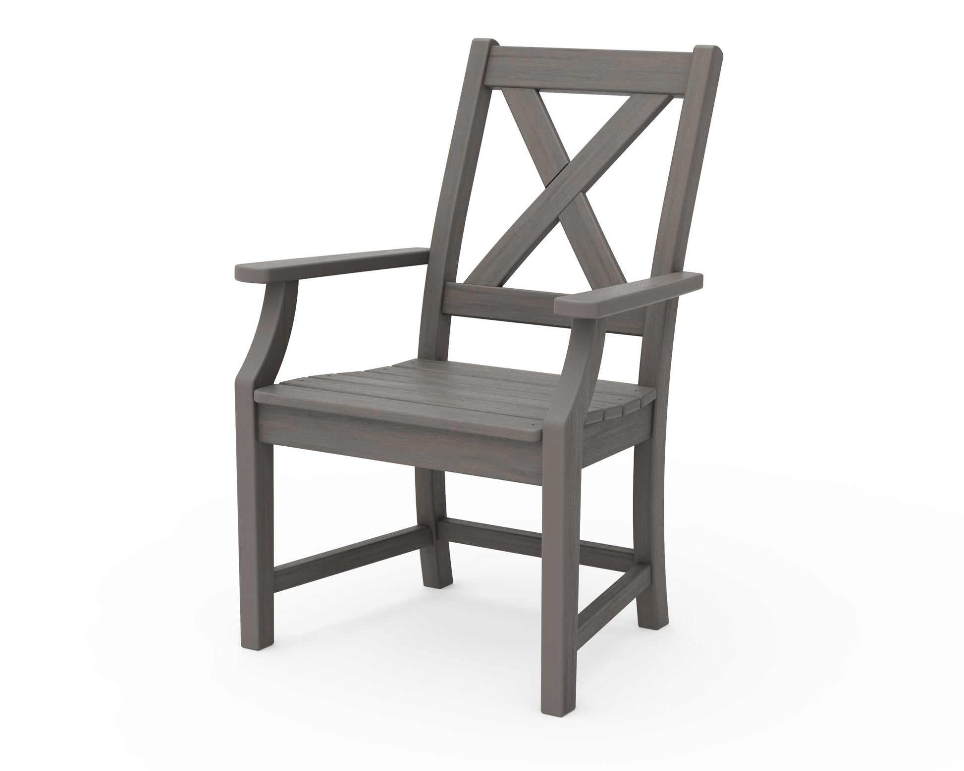POLYWOOD Braxton Dining Arm Chair — Driftwood