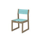 POLYWOOD EDGE Sling Dining Side Chair — Vintage Sahara / Dupioni Aquamarine Sling