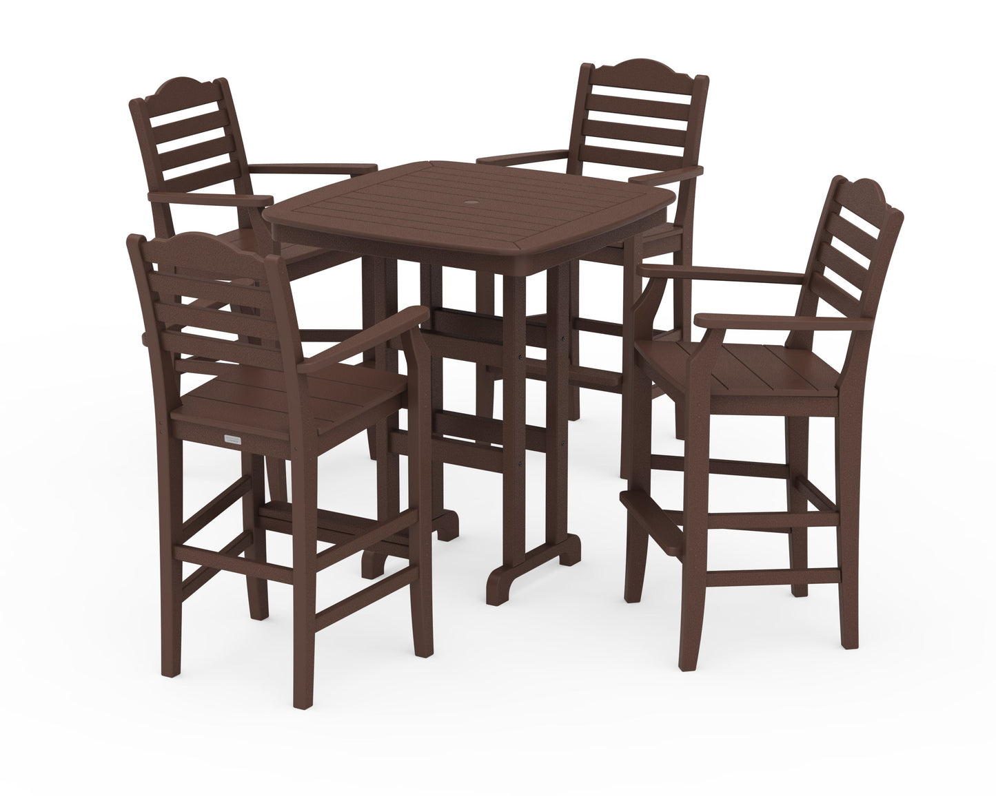 POLYWOOD Savannah 5-Piece Bar Set — Mahogany