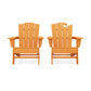 POLYWOOD Wave 2-Piece Adirondack Chair Set with The Crest Chair FREE SHIPPING