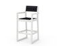 POLYWOOD EDGE Sling Bar Arm Chair — White / Black Sling