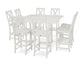 POLYWOOD Braxton 9-Piece Farmhouse Trestle Bar Set — Vintage White