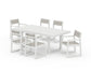 POLYWOOD EDGE Sling 7-Piece Dining Set — Vintage White / Birch Sling