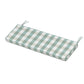 POLYWOOD Chinoiserie Bench Seat Cushion — Buffalo Plaid Glacier Spa