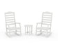 POLYWOOD Savannah 3-Piece Rocking Chair Set — Vintage White