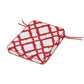 POLYWOOD Chinoiserie Rocker Seat Cushion — Trellis Crimson