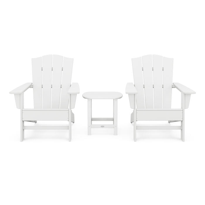 POLYWOOD Wave 3-Piece Adirondack Chair Set with The Crest Chairs FREE SHIPPING