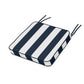 POLYWOOD Chinoiserie Side Chair Seat Cushion — Cabana Stripe Marine Indigo