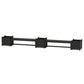 POLYWOOD 60" Nautical Straight Double Planter Bench Set - Large — Black