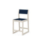 POLYWOOD EDGE Sling Counter Side Chair — Sand / Navy Blue Sling
