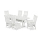 POLYWOOD Acadia 7-Piece Farmhouse Dining Set with Trestle Legs — White