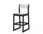 POLYWOOD EDGE Sling Bar Side Chair — Black / Parchment Sling
