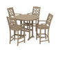 POLYWOOD Chinoiserie 5-Piece Round Bar Set — Vintage Sahara