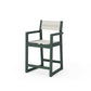 POLYWOOD EDGE Sling Counter Arm Chair — Green / Parchment Sling