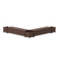 POLYWOOD 72" Country Living L- Shaped Planter Storage Bench Corner Set — Mahogany