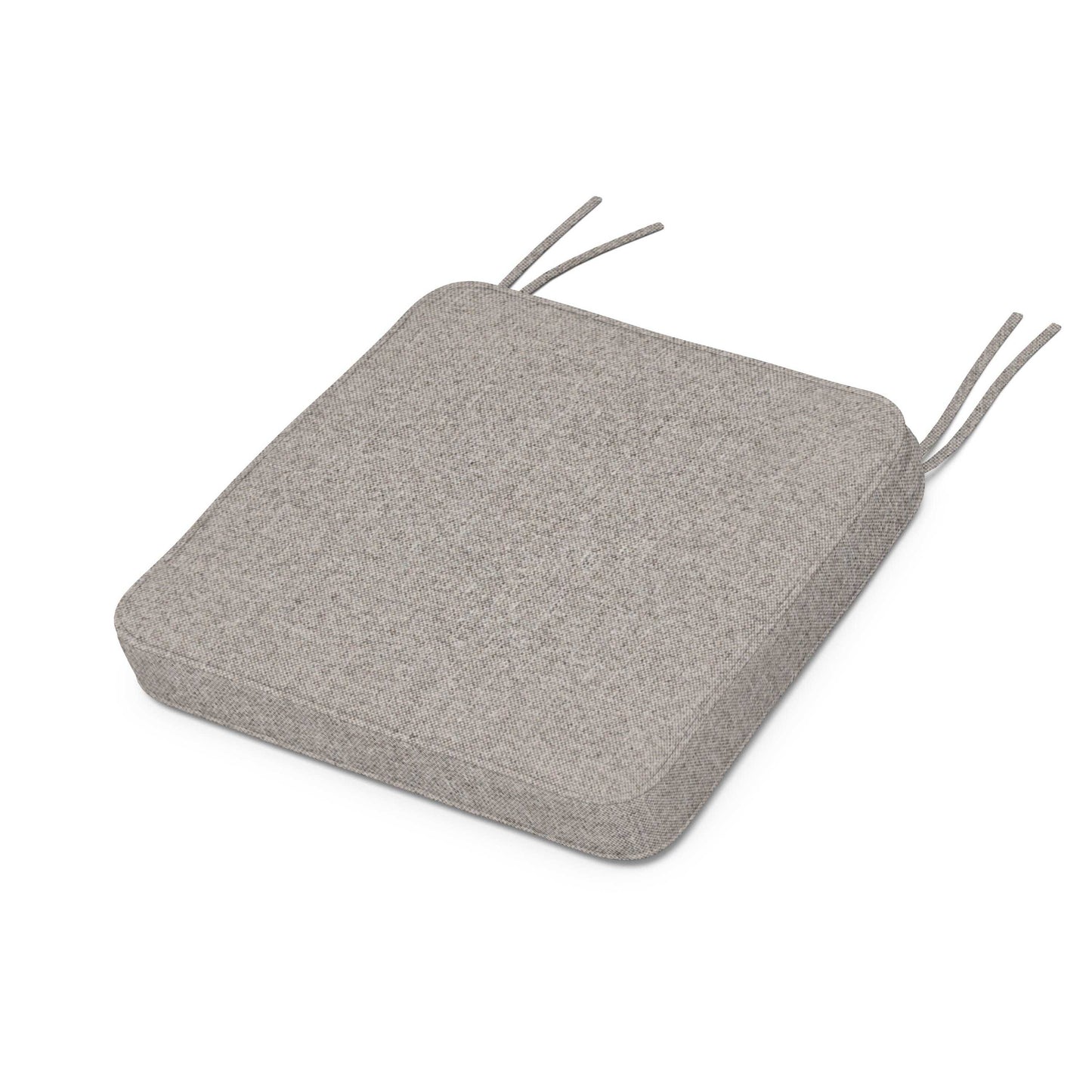 POLYWOOD Chinoiserie Side Chair Seat Cushion — Weathered Tweed