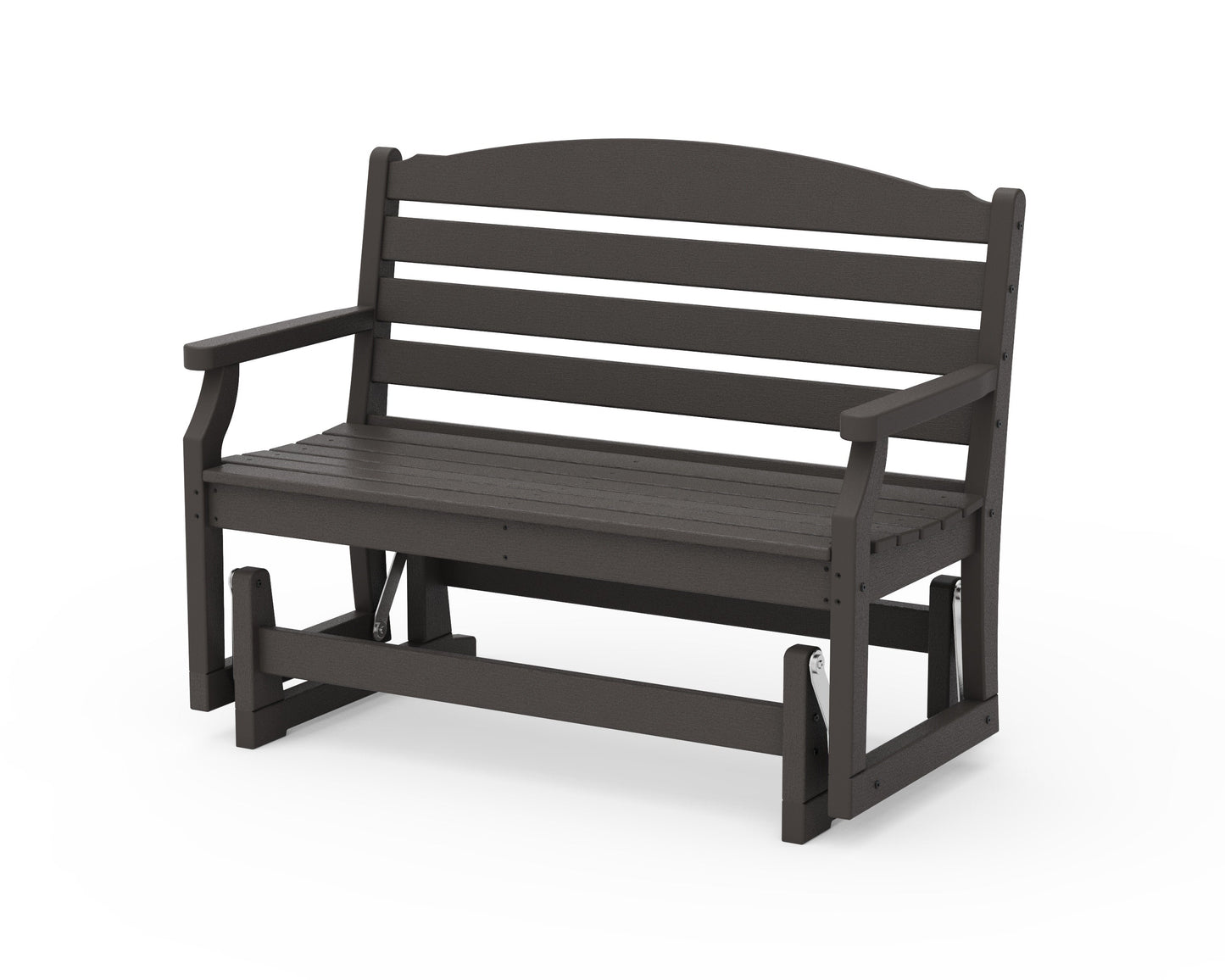 POLYWOOD Savannah 48" Glider — Vintage Coffee
