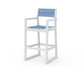 POLYWOOD EDGE Sling Bar Arm Chair — Vintage White / Poolside Sling