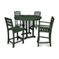 POLYWOOD La Casa Café 5-Piece Round Farmhouse Counter Dining Set/2 Counter Side Chairs + 2 Counter Arm Chairs + Round Counter Table FREE SHIPPING