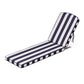 POLYWOOD Chinoiserie Chaise Cushion — Cabana Stripe Navy