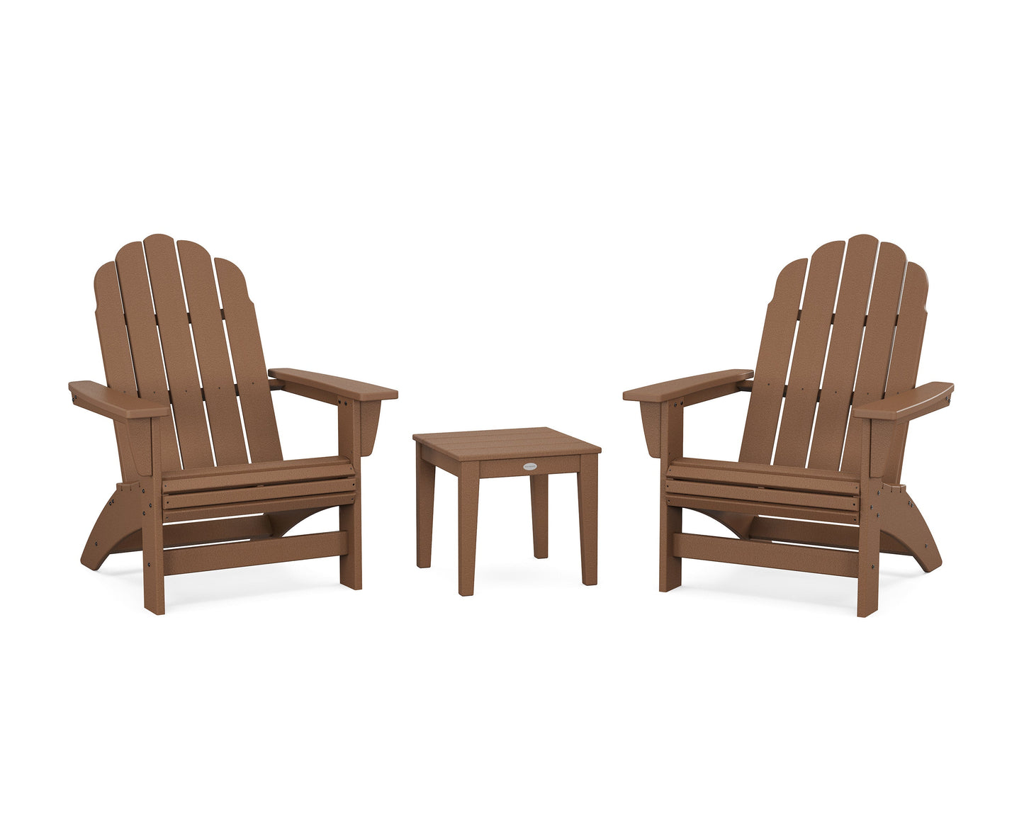 POLYWOOD 3-Piece Vineyard Grand Adirondack Set — Teak