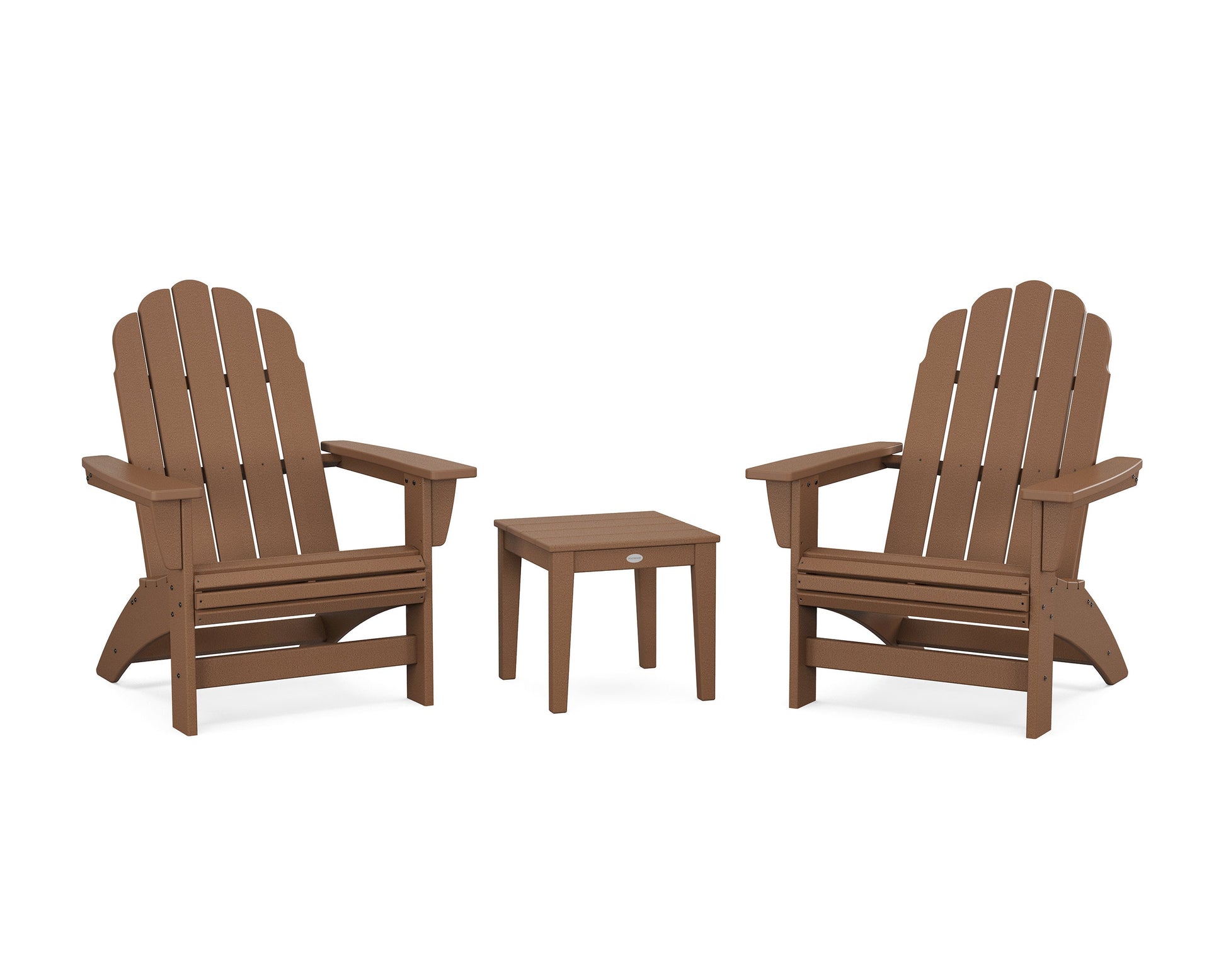 POLYWOOD 3-Piece Vineyard Grand Adirondack Set — Teak