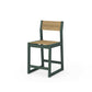 POLYWOOD EDGE Sling Counter Side Chair — Green / Burlap Sling
