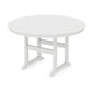 POLYWOOD Nautical Trestle 60" Round Counter Table — White