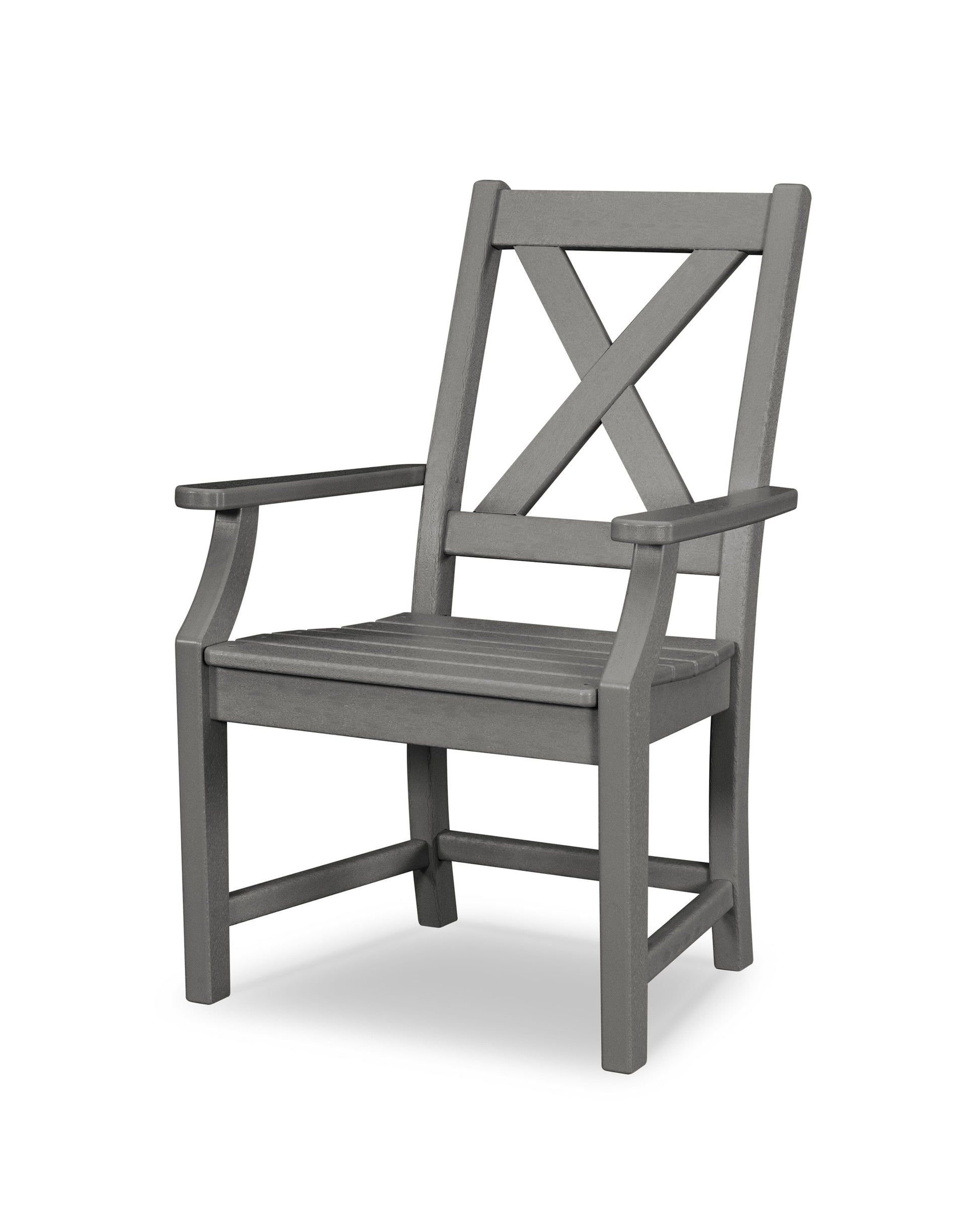 POLYWOOD Braxton Dining Arm Chair — Slate Grey