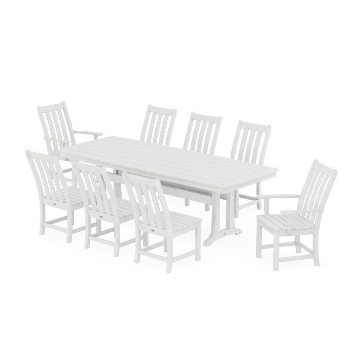 POLYWOOD Vineyard 9-Piece Dining Set with Trestle Legs FREE SHIPPING