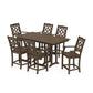 POLYWOOD Chinoiserie Arm Chair 7-Piece Farmhouse Counter Set — Kona