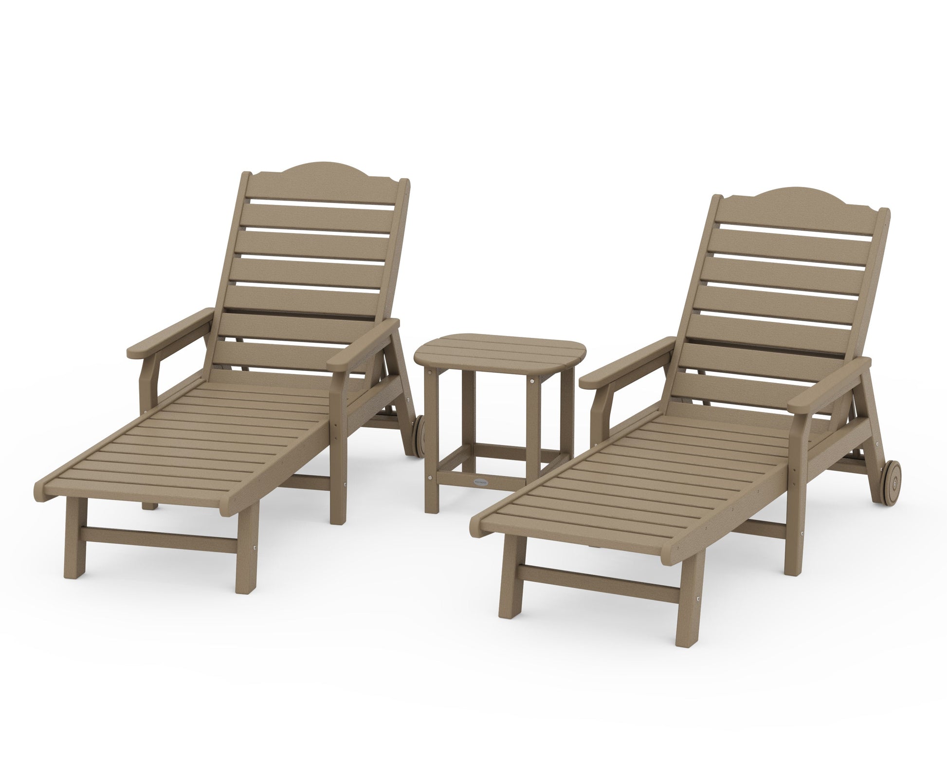 POLYWOOD 3-Piece Savannah Chaise Lounge Set — Vintage Sahara