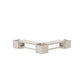 POLYWOOD 48" Nautical L- Shaped Planter Bench Corner Set — Sand