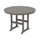 POLYWOOD Nautical Trestle 60" Round Bar Table — Driftwood