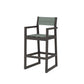 POLYWOOD EDGE Sling Bar Arm Chair — Vintage Coffee / Dupioni Sea Mist Sling
