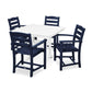 POLYWOOD La Casa Café 5-Piece Farmhouse Trestle Arm Chair Dining Set FREE SHIPPING