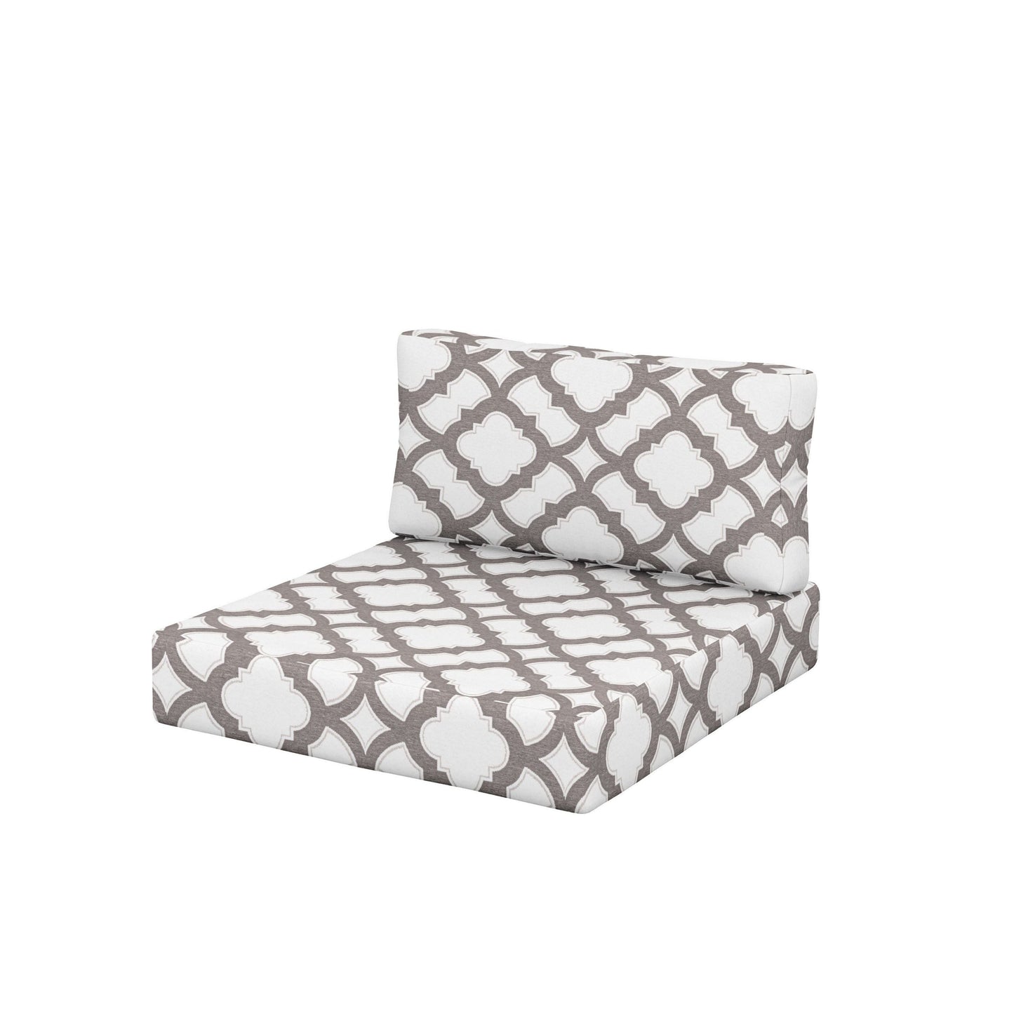 POLYWOOD Acadia Back/Seat Cushion Set — Trellis Grey Mist