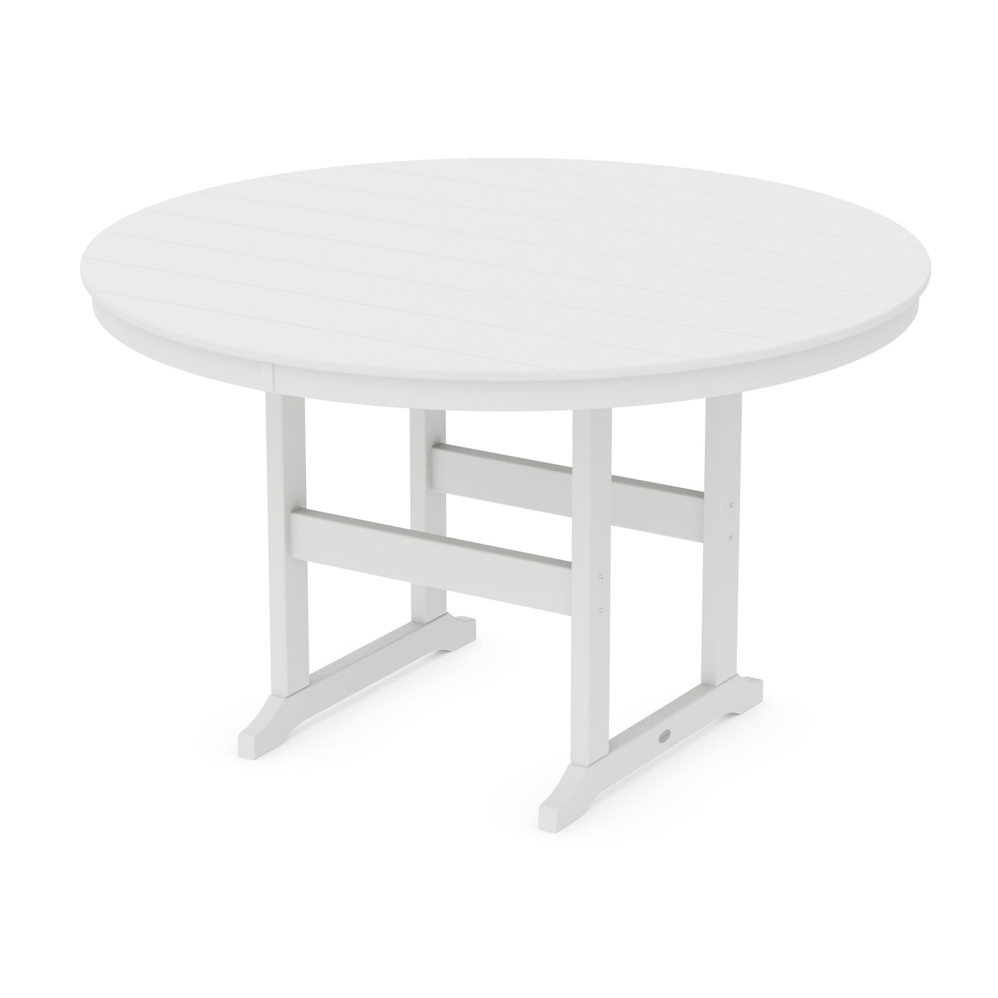 POLYWOOD 60" Round Farmhouse Counter Table — White