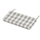 POLYWOOD Chinoiserie Bench Seat Cushion — Buffalo Plaid Grey Mist