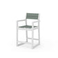 POLYWOOD EDGE Sling Counter Arm Chair — Vintage White / Dupioni Sea Mist Sling